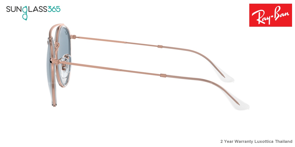 Ray-Ban RB3647N 90683F Round Double Bridge Blue Gradient