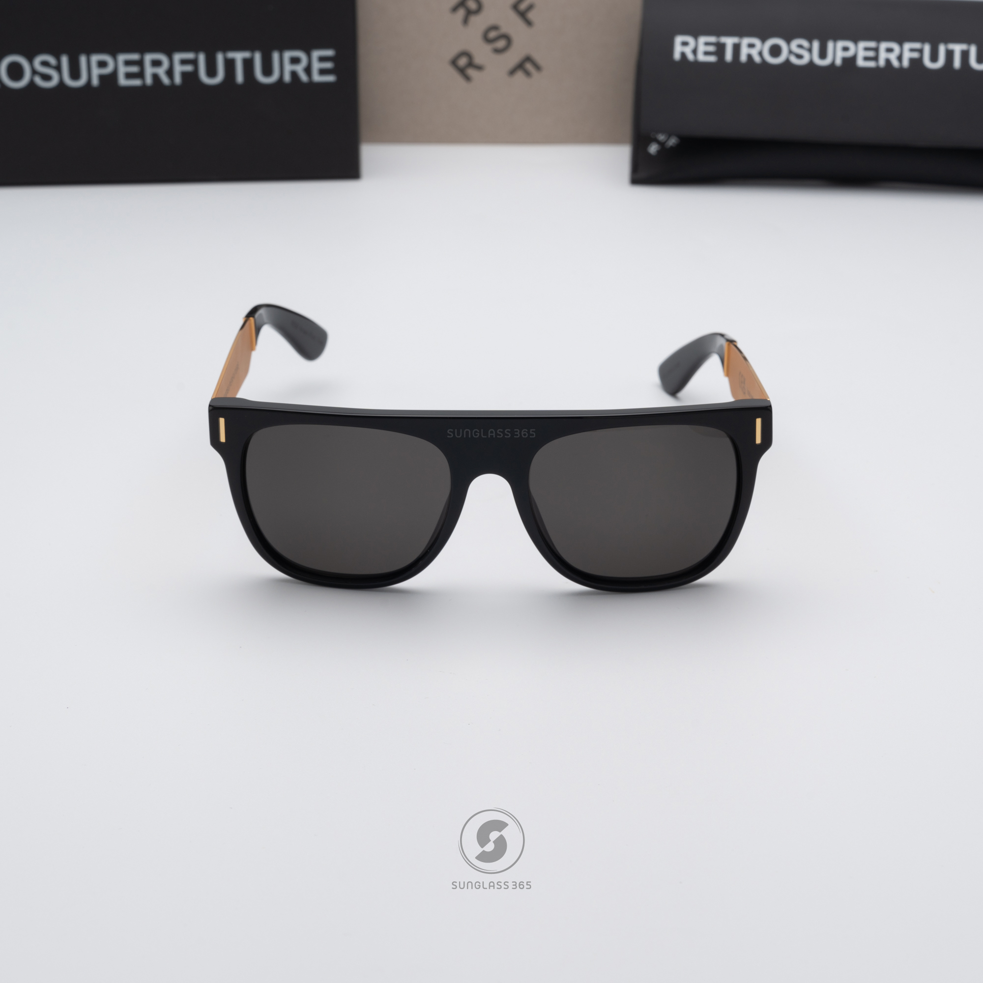 แว่นกันแดด SUPER SP 6YJ SUPER FLAT TOP Francis Black Gold