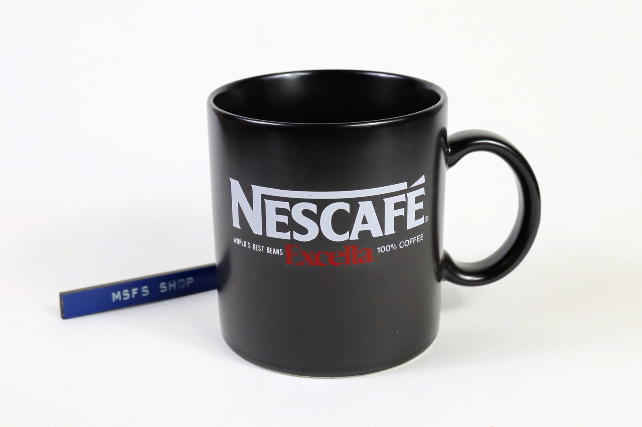 [มือสอง] แก้วกาแฟ Nescafe Excella สีเทาดำ ขนาดโดยประมาณ 7.8 x 7.8 x 8.5 ซม.