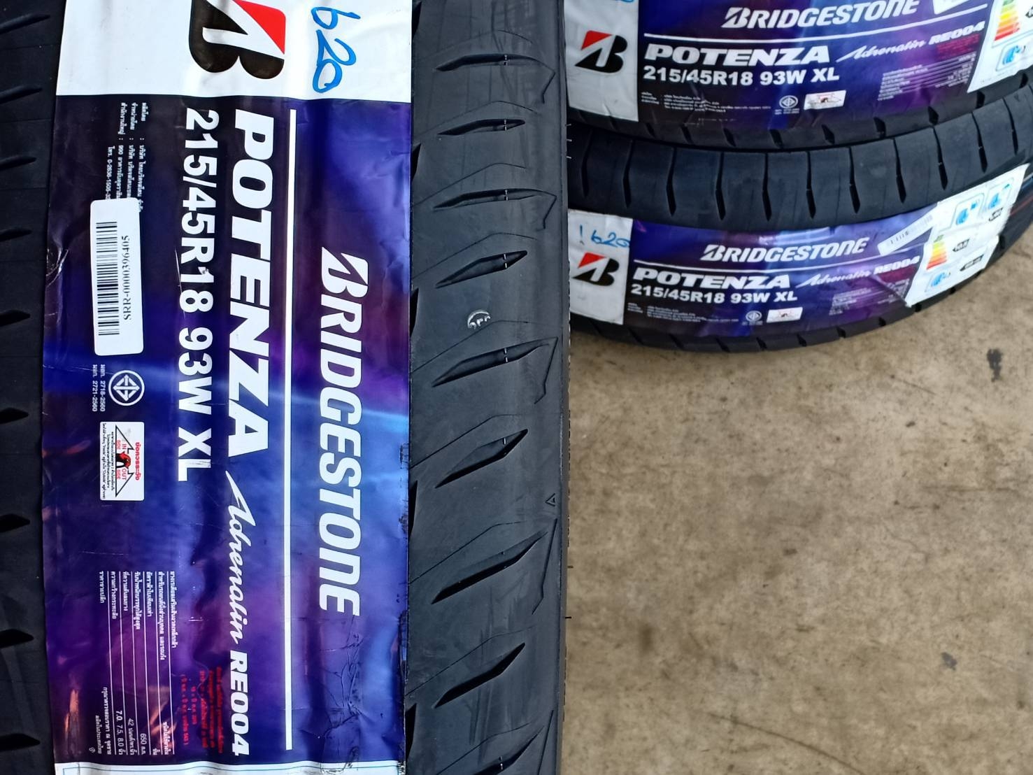 BRIDGESTONE 215/45R18 POTENZA RE004 93W XL MADE IN THAILAND