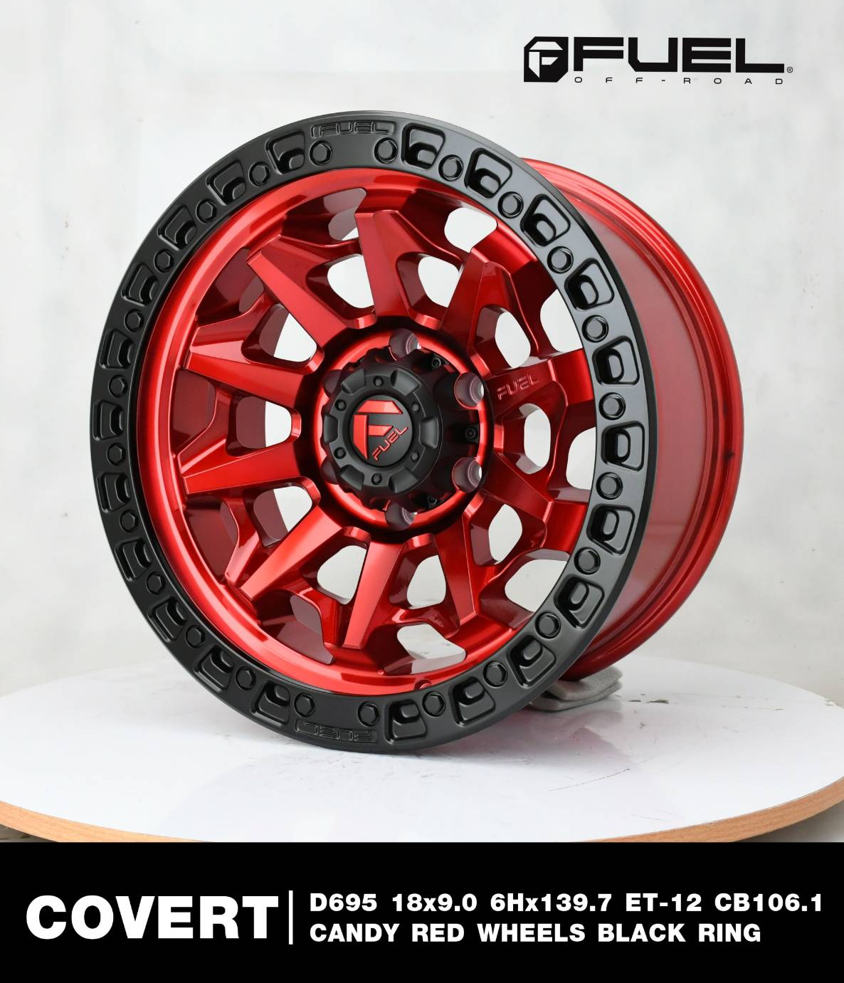 ล้อแม็ก USA. แท้ FUEL COVERT D694 18x9 6x139.7 ET-12 ราคาพิเศษ