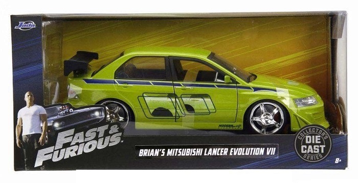 พรีออเดอร์ Jada โมเดลรถ โมเดลรถยนต์ ฟาส "Fast" 2002 Brians Mitshusishi Lancer Evo VII สเกล 1:24