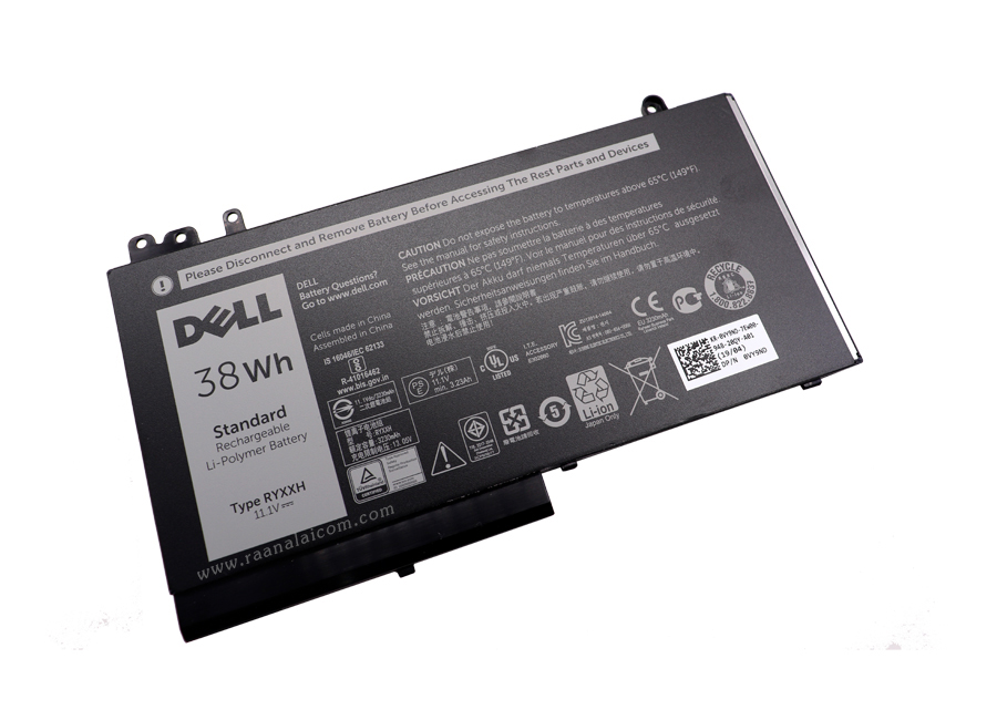Battery Dell Latitude E5250 Original RYXXH ลด ราคา พิเศษ แบตเตอรี่ โน๊ตบุ๊ค Dell Latitude E5250 38Whr ตรงรุ่น