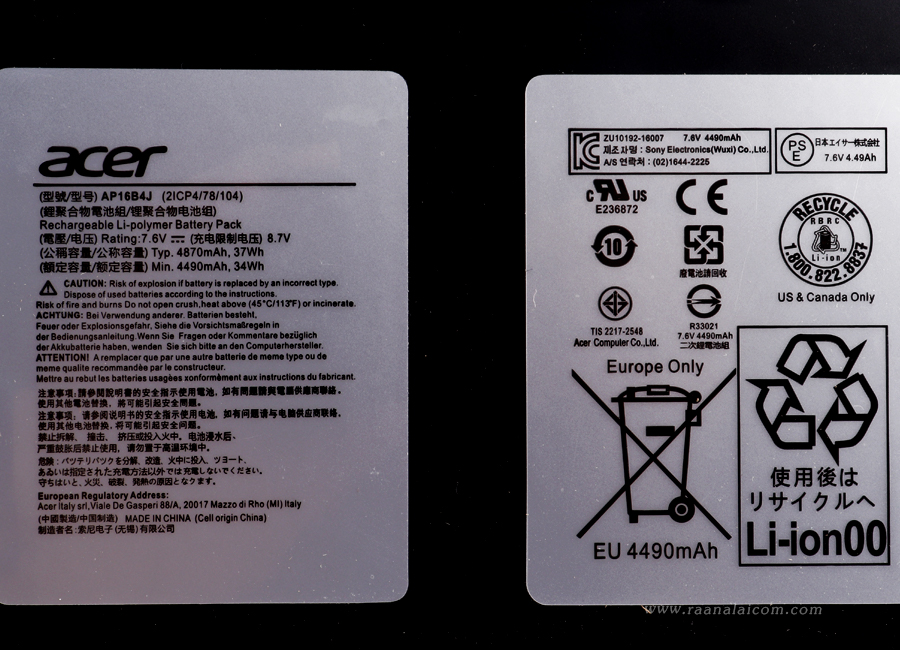 Battery Acer Switch Alpha 12 37Wh Original AP16B4J ลด ราคา พิเศษ แบตเตอรี่ โน๊ตบุ๊ค Battery Acer Switch Alpha 12 ตรงรุ่น