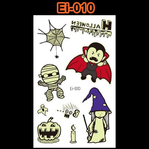 Tattoo Halloween สติ๊กเกอร์แทททูแต่งหน้าฮาโลวีน #D