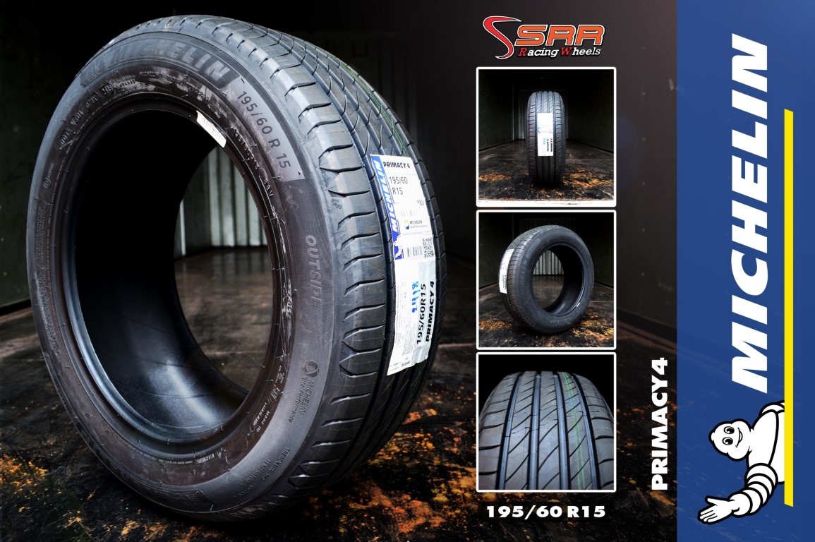 MICHELIN PRIMACY4 195/60-15 เส้น 3500 ปี18 ซื้อ4เส้น จ่ายแค่ 12000 บาท เท่านั้น