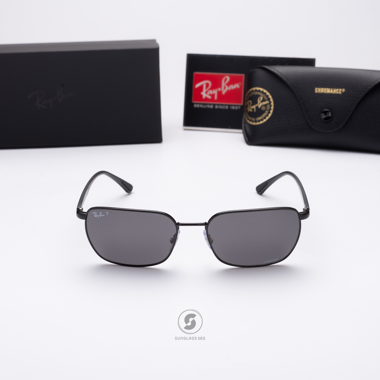 Ray Ban RB3684CH 002/K8 Black Dark Grey Chromance Polarized