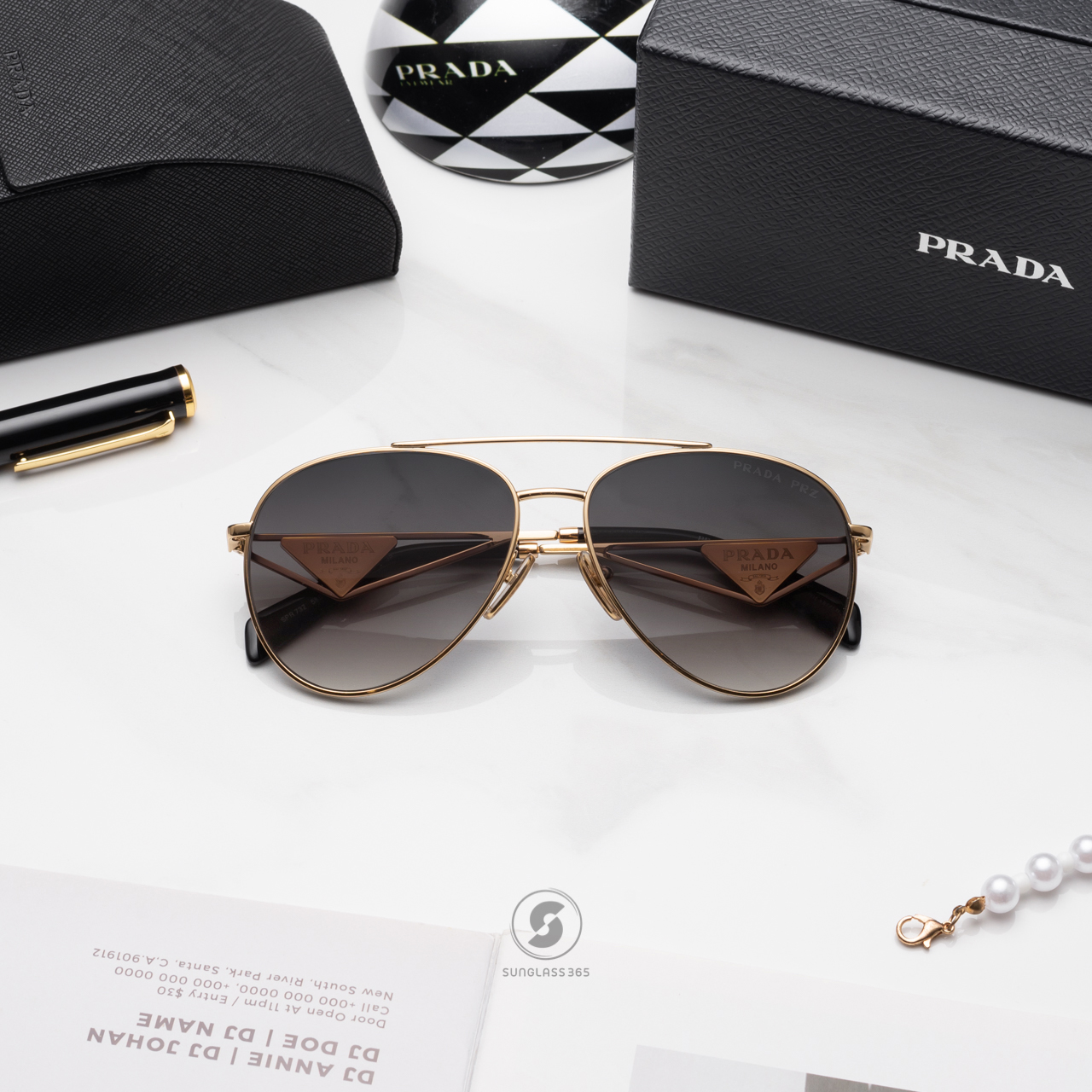 PRADA PR73ZS 5AK5W1 Gold