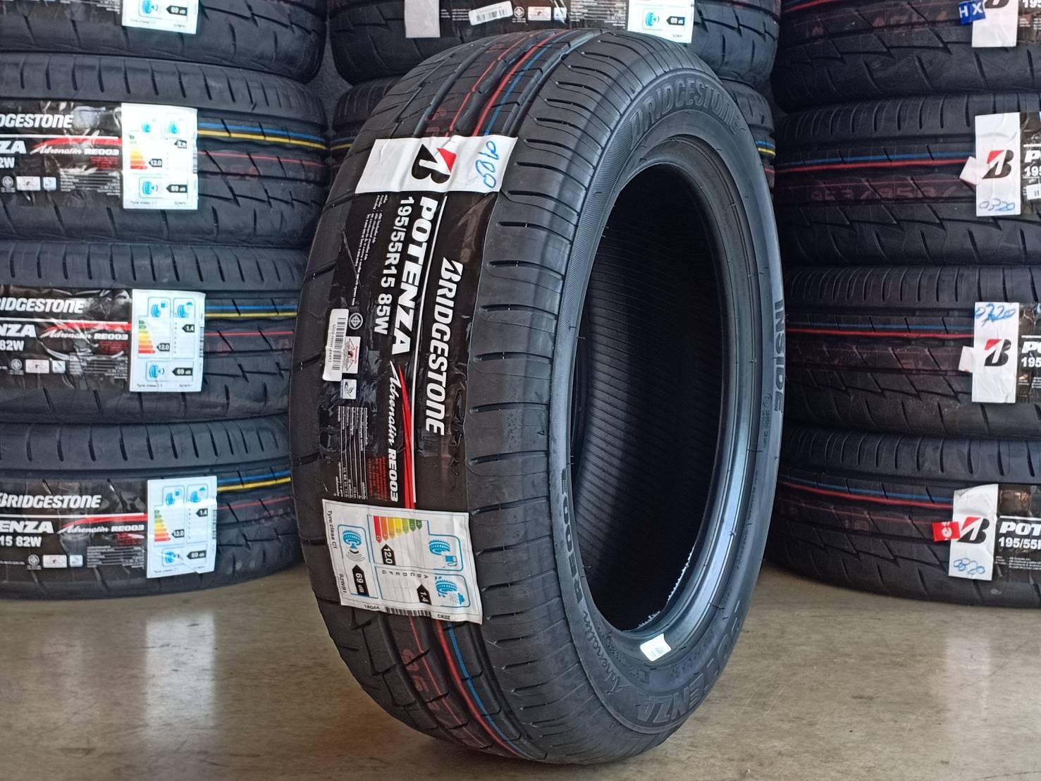ยางใหม่ BRIDGESTONE 195/55R15 POTENZA RE003 85W MADE IN THAILAND