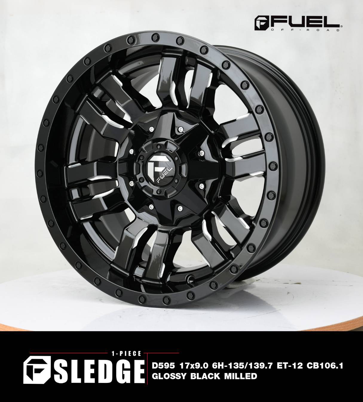 FUEL SLEDGE ล้อแท้ ราคาพิเศษ 17x9 offset-12 PCD 6x139.7