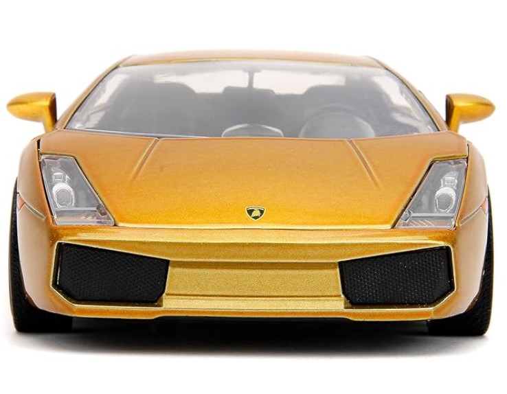 โมเดลรถ โมเดลรถยนต์ Fast & Furious Fast X Gold Lamborghini Gallardo 1:24 4