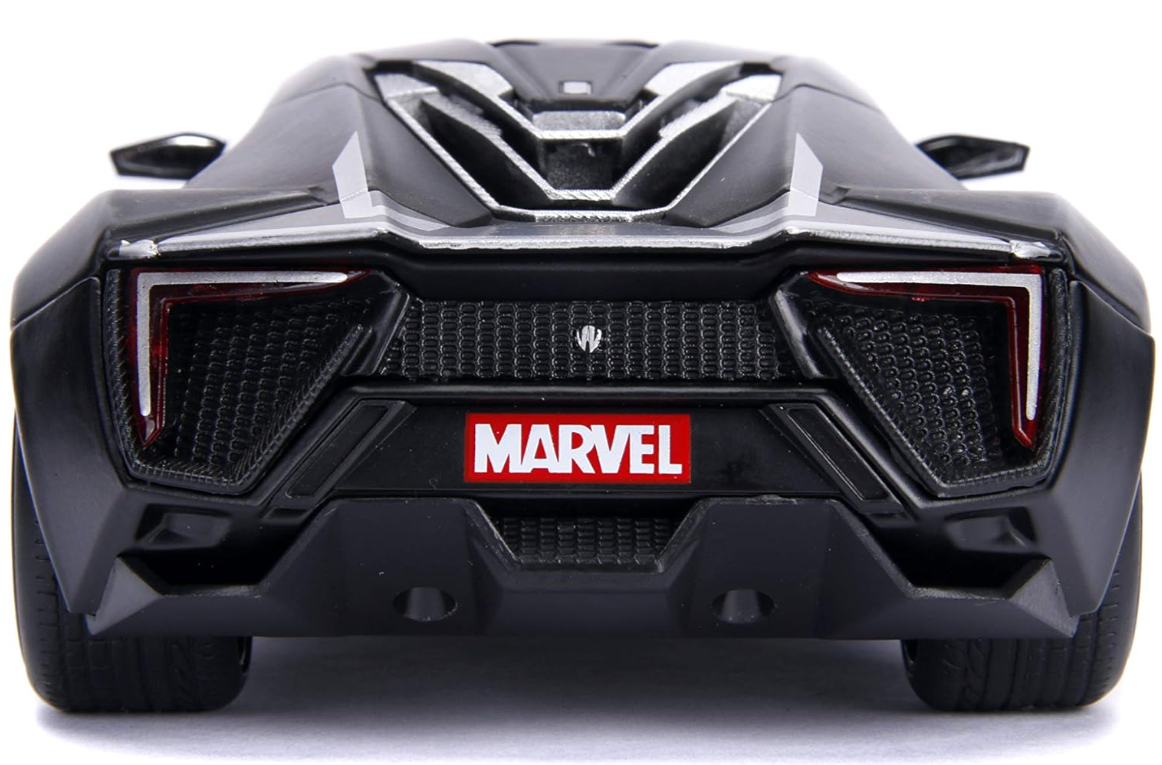 โมเดลรถ โมเดลรถยนต์ Rubber Marvel Black Panther & Lykan Hypersport 3