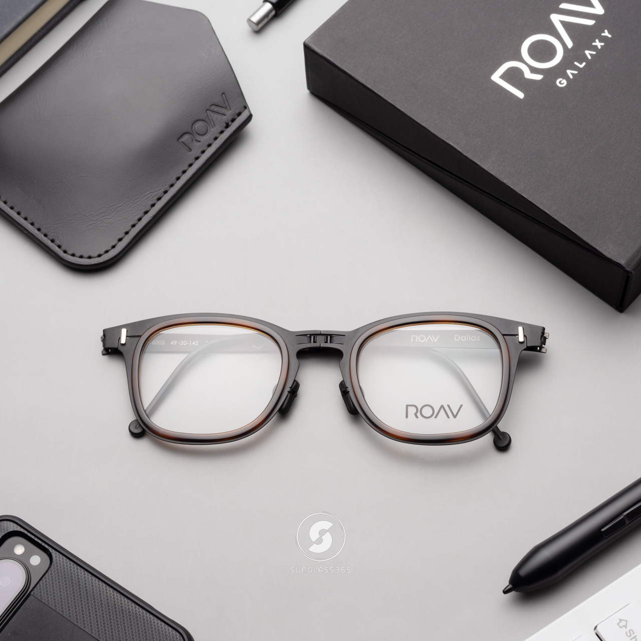 แว่นสายตา ROAV DALLAS RIM Matte Black + Demi Brown