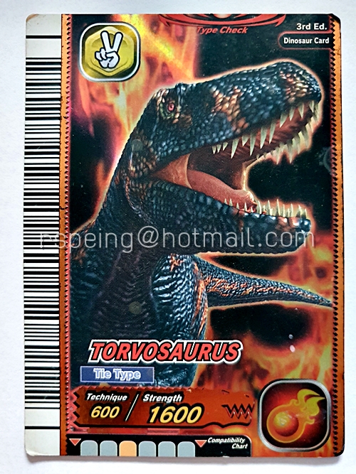 SEGA Dinosaur King Card 3rd Ed. 009-Dino : Torvosaurus