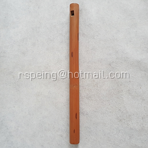 ขลุ่ยไม้ไผ่จีน 6 รู แกะสลักรูปนกยูง