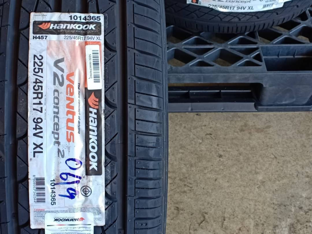 ยางใหม่ HANKOOK V2CONCEPT2 225/45-17 เส้น 2250 เท่านั้น
