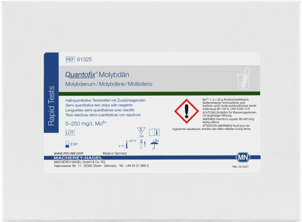 QUANTOFIX® Molybdenum 91325 กระดาษทดสอบโมลิบดีนัม