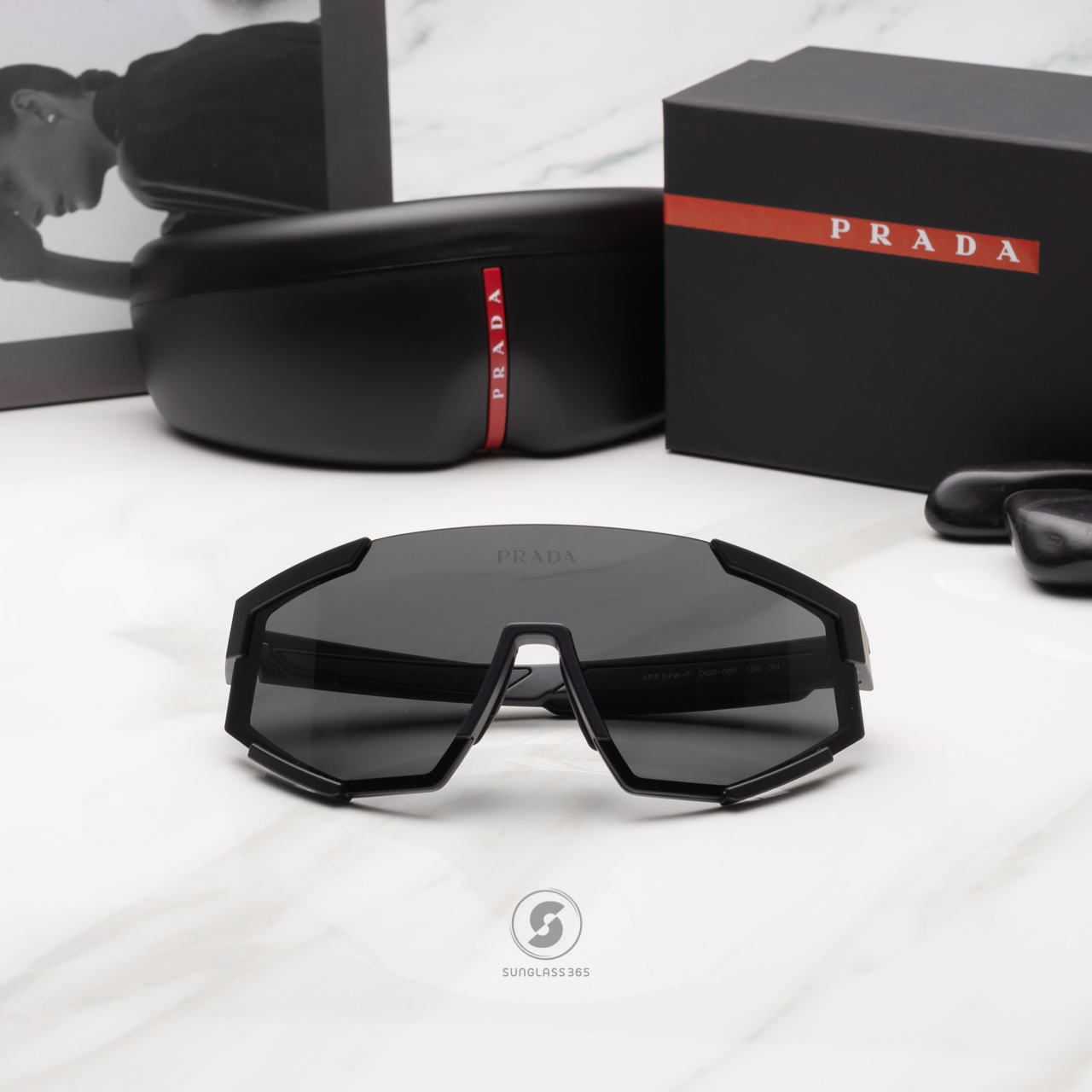PRADA PS04WSF DG006F Black Rubber