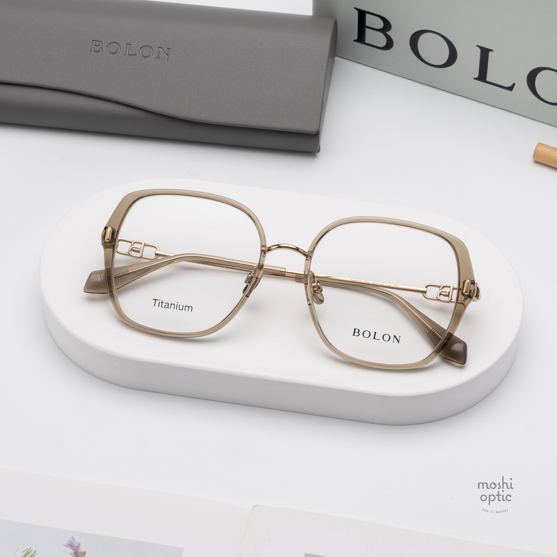แว่นสายตา BOLON รุ่น BA6020 B80 Gold Gradient Light Grey