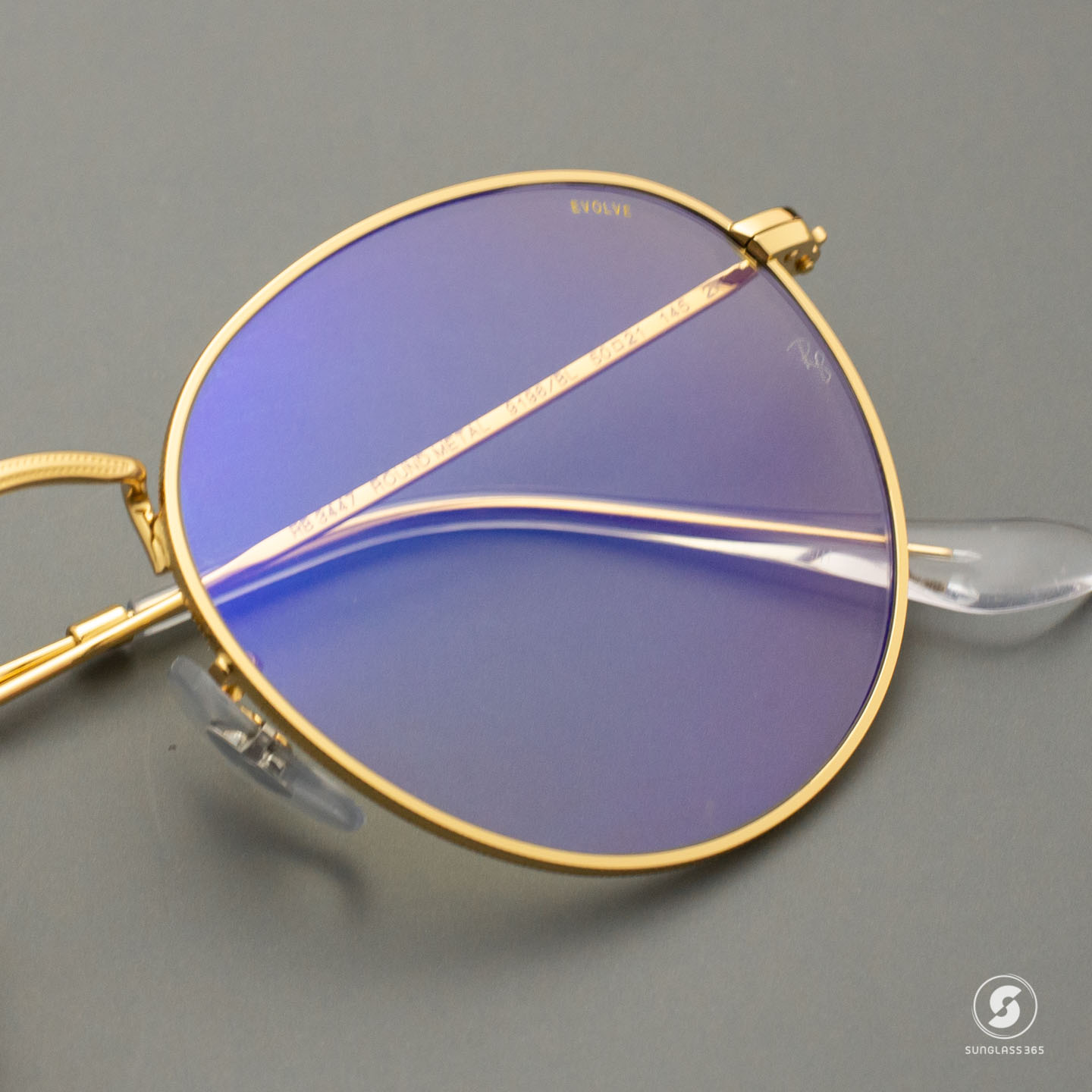 RayBan Hexagonal RB3548 9196BF Clear/Blue Light Filter