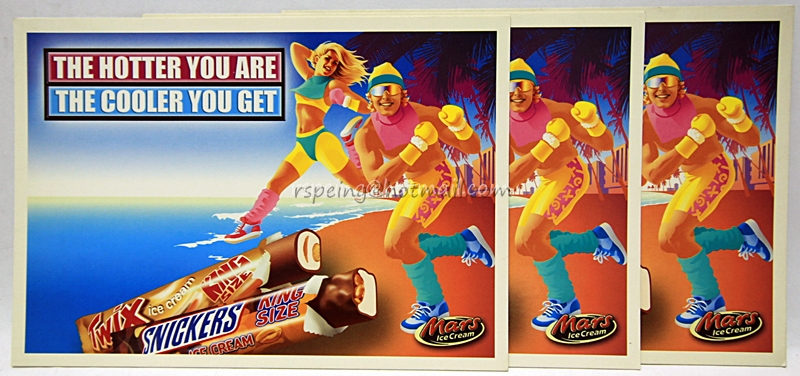 โปสการ์ด ขนม Twix และ Snickers - The Hotter You Are, The Cooler You Get