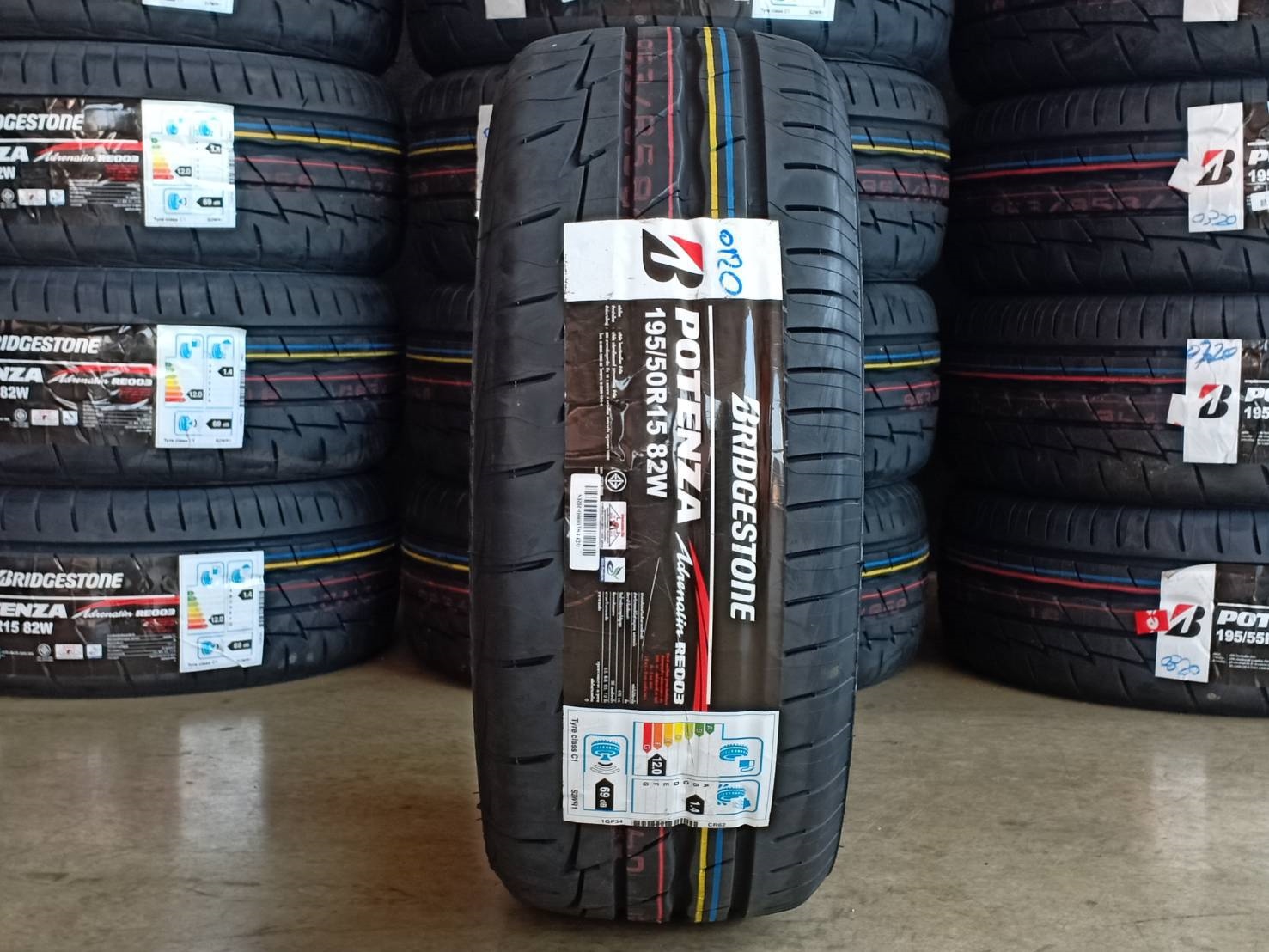 ยางใหม่ BRIDGESTONE 195/50R15 POTENZA RE003