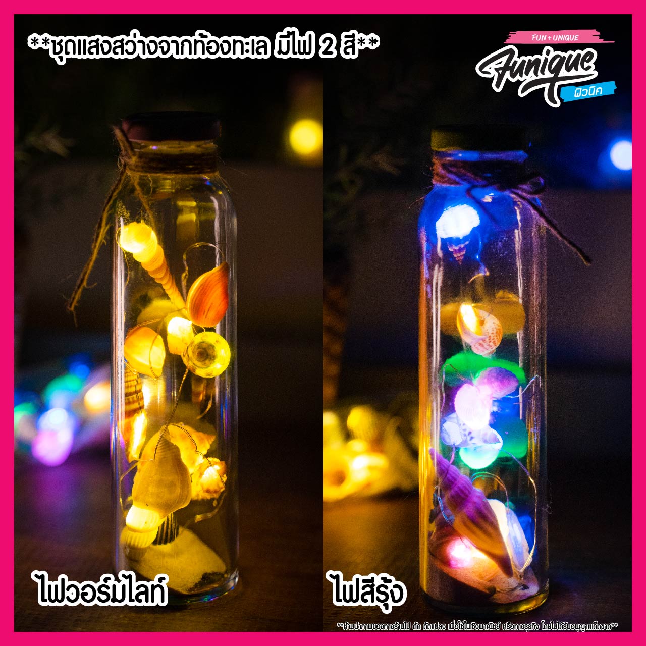 ชุดแสงสว่างจากท้องทะเล Twinking from the Sea ขวดไฟตกแต่ง