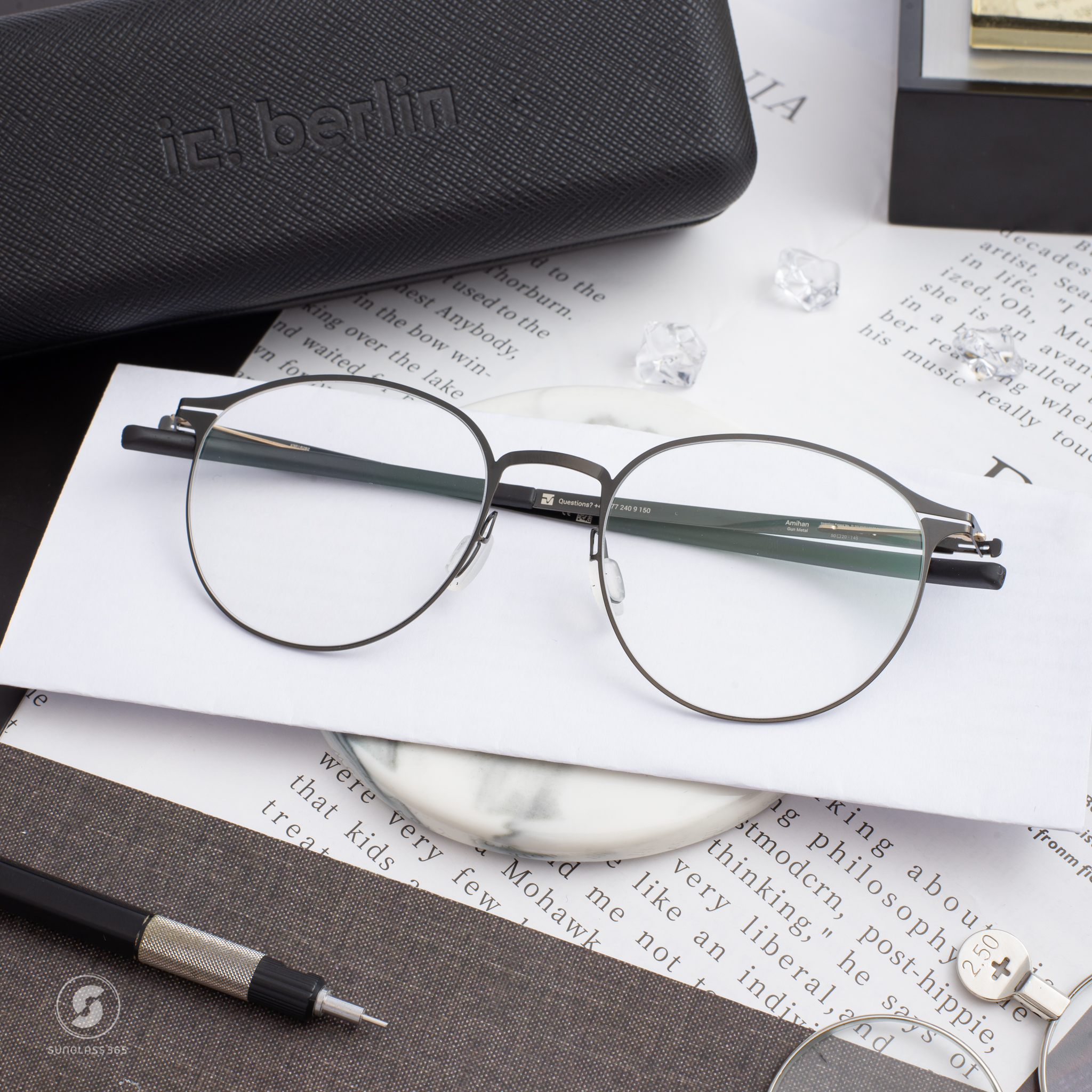 กรอบแว่น IC BERLIN Amihan Gunmetal