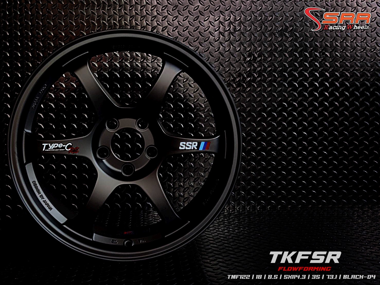 TYPE-C (FLOWFORMING) 18X8.5 5X114.3 ET+35 BLACK-D4 (ดำด้าน)