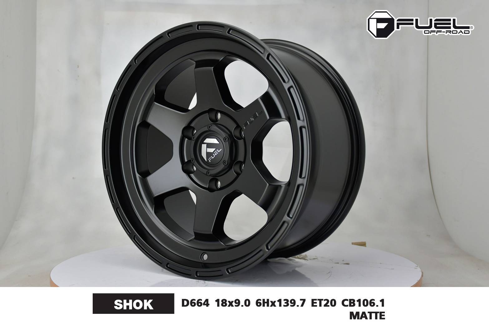 ล้อแม็ก USA. แท้ FUEL SHOK D664 18x9.0 6x139.7 ET+20 ราคาพิเศษ