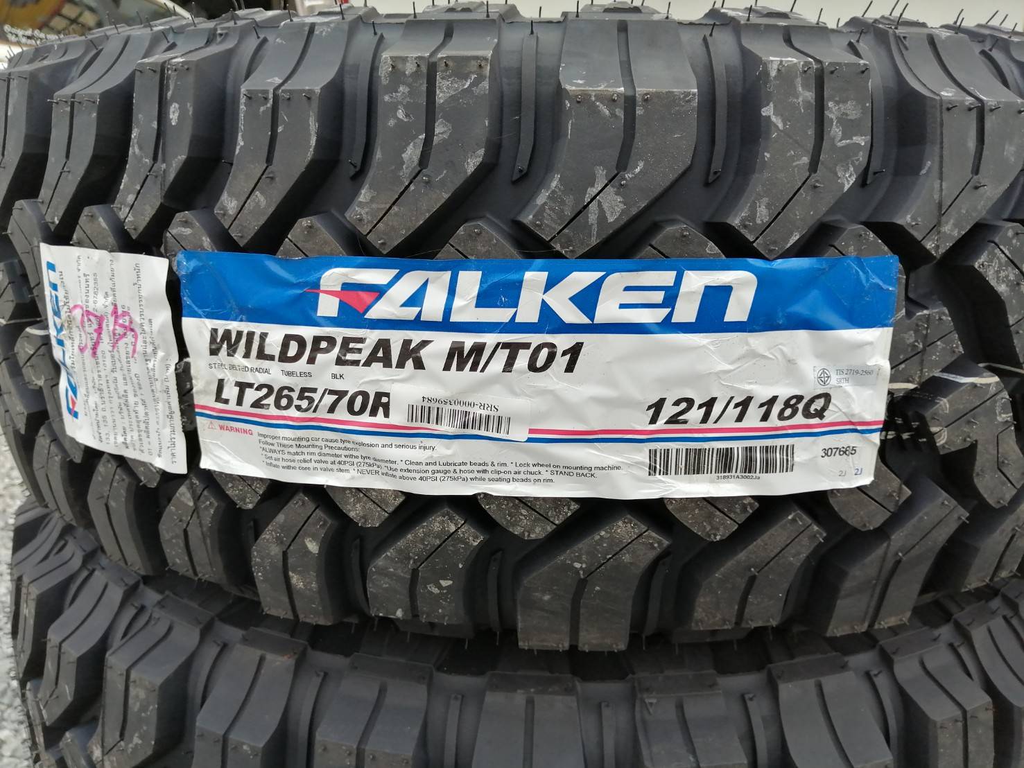 FALKEN MT01 265/70-17 ปี19 ราคาพิเศษ ยางผ้าใบ10ชั้น