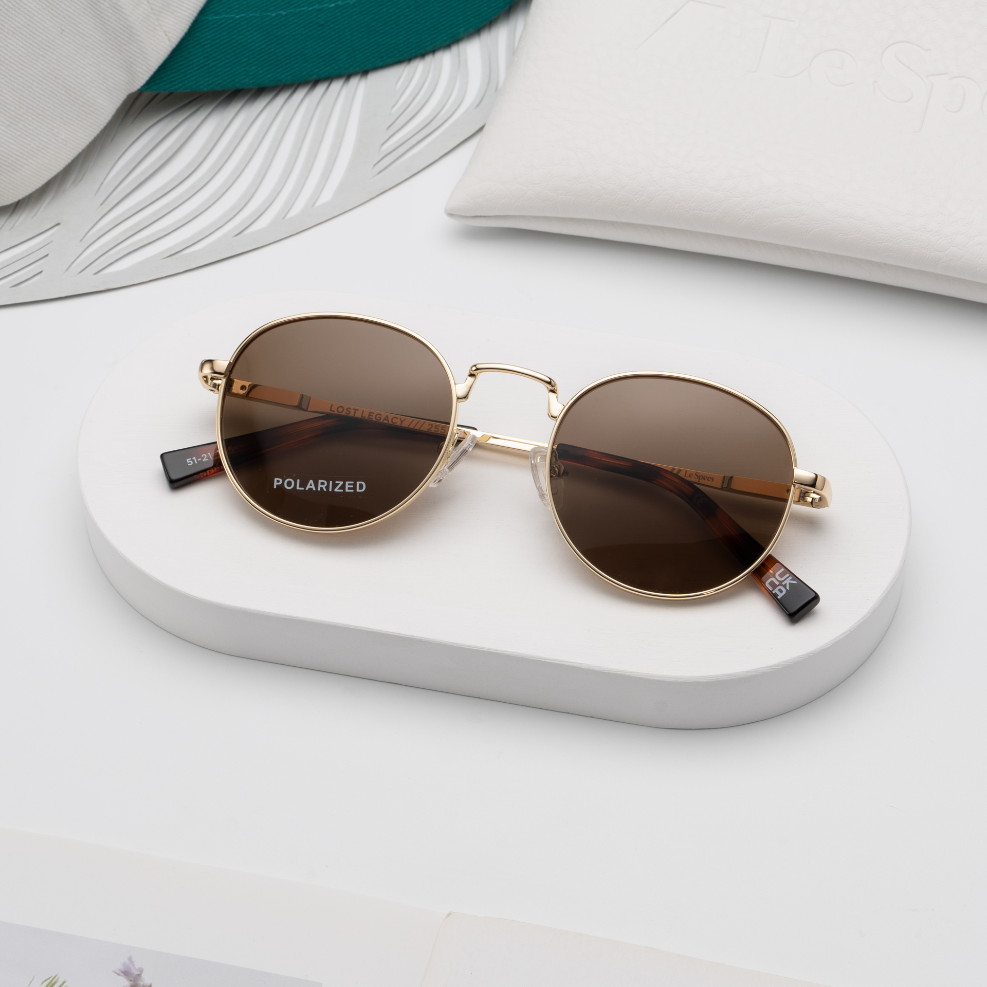 แว่นกันแดด Le Specs LSP2552167 LOST LEGACY Gold Brown Polarized