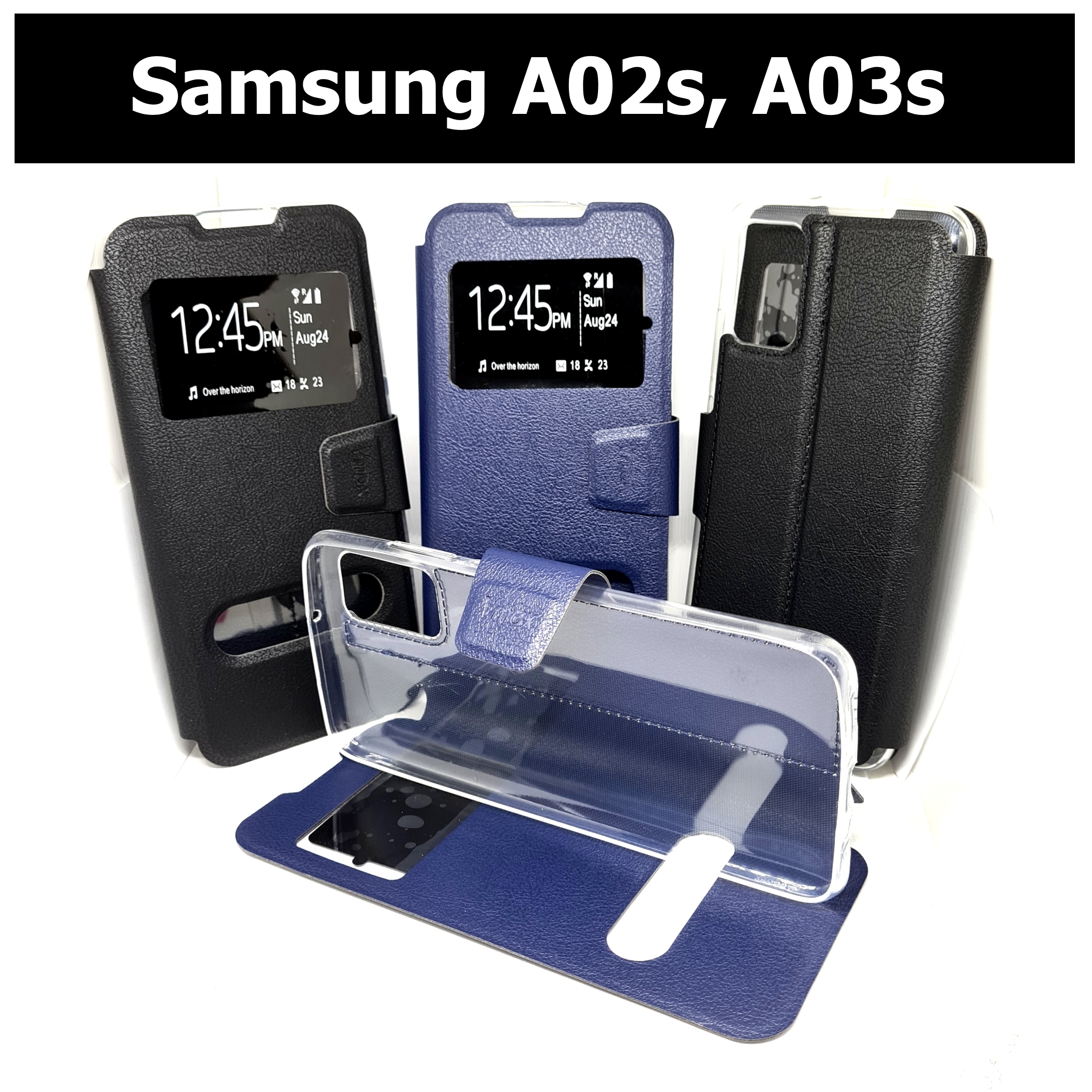 เคสฝาพับ Samsung A02s, A03s - เคสฝาพับ โชว์เบอร์ ตั้งได้
