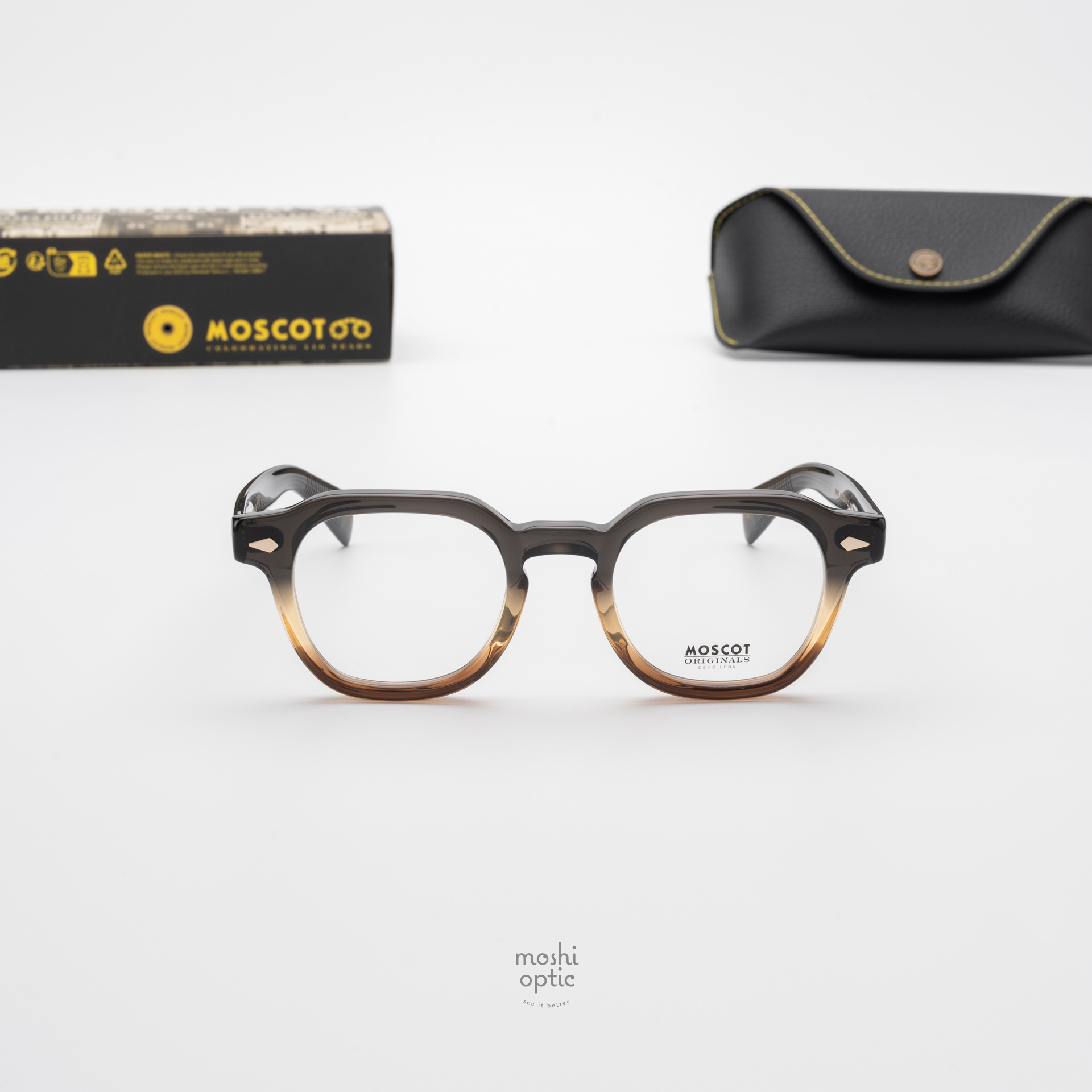 แว่นสายตา Moscot Dolt Grey Brown Fade