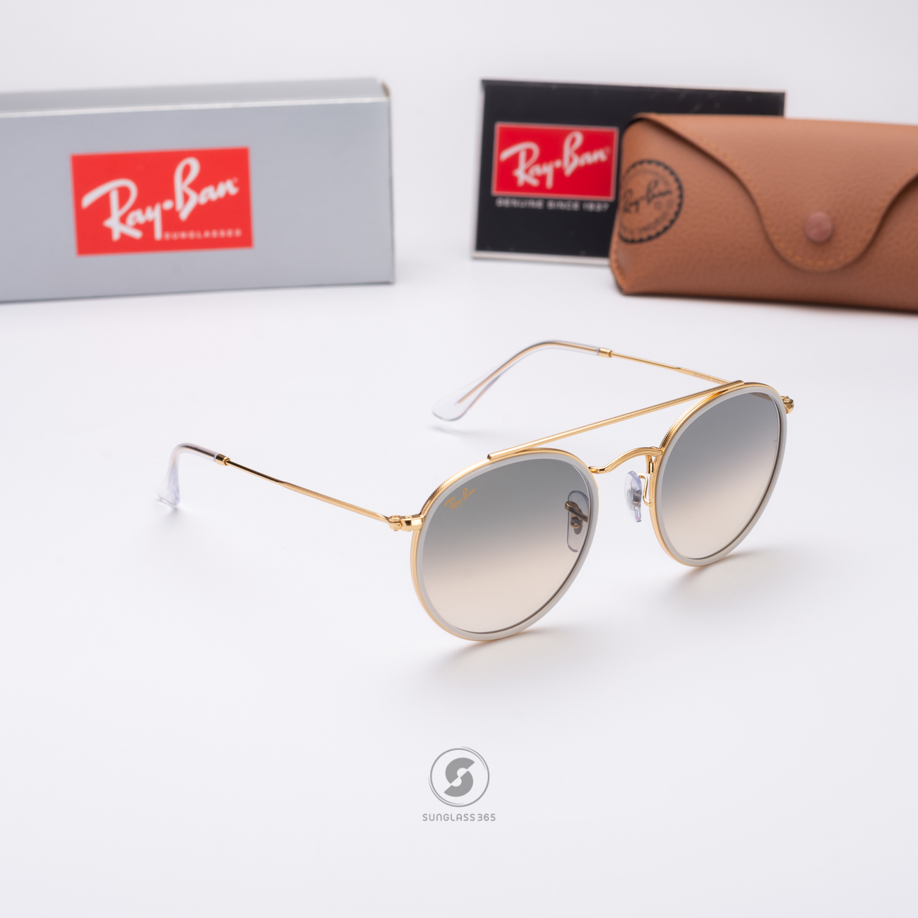 Ray Ban RB3647N 923632 Gold Clear Gradient