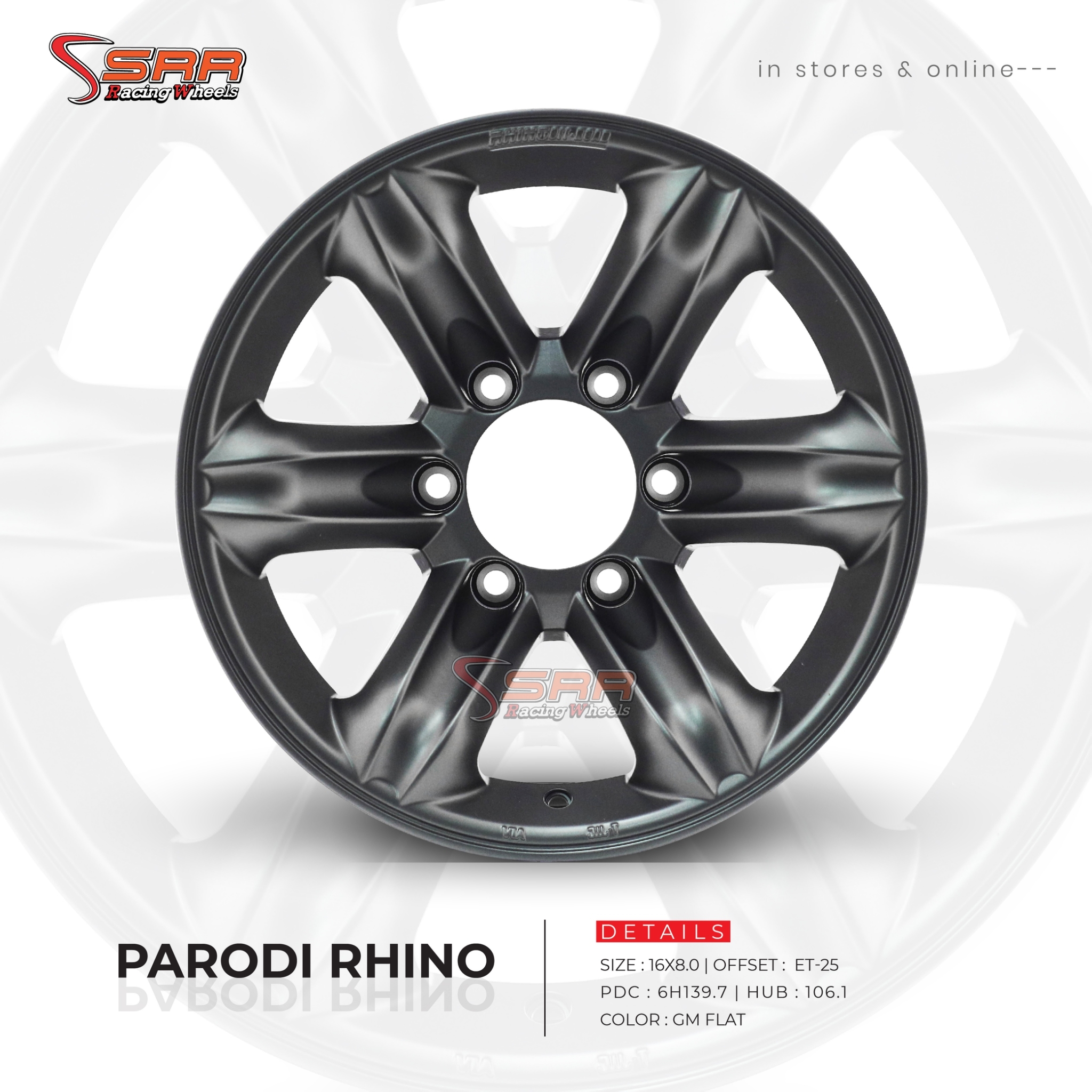 ล้อใหม่ ขอบ16 PARODI RHINO