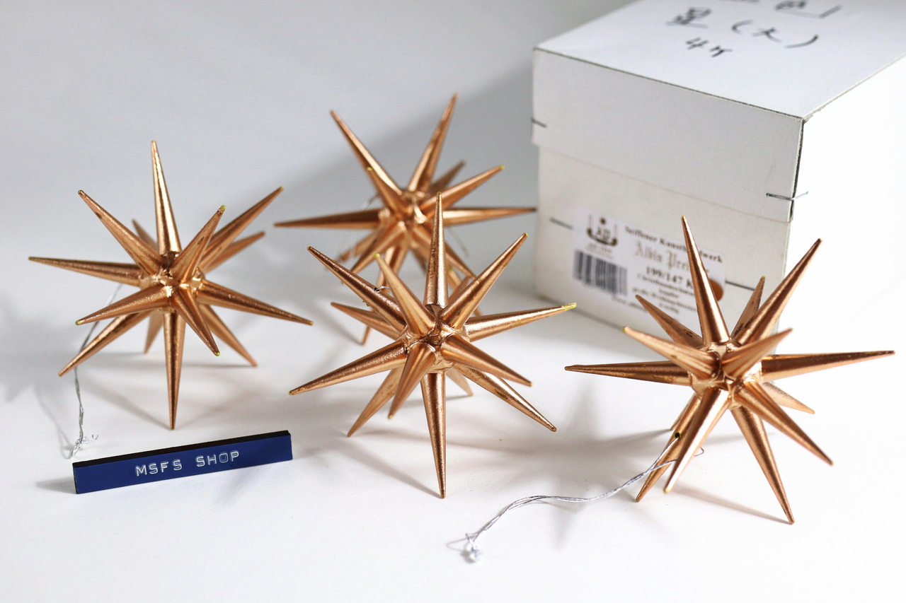[Vintage] Albin Preissler - Christmas Ornament STAR OF BETHLEHEM - Copper 4 ชิ้น