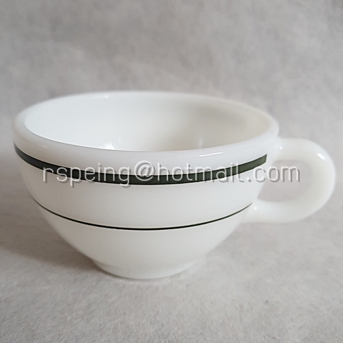 แก้วชากาแฟวินเทจ Pyrex by Corning (701-16) แถบสีดำ