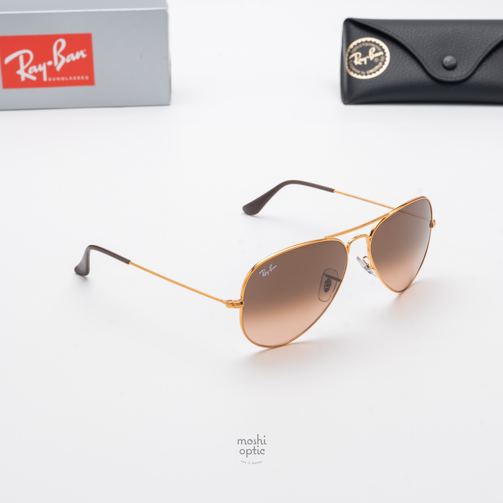 Ray-Ban RB3025 9001/A5 Aviator Shiny Light Bronze