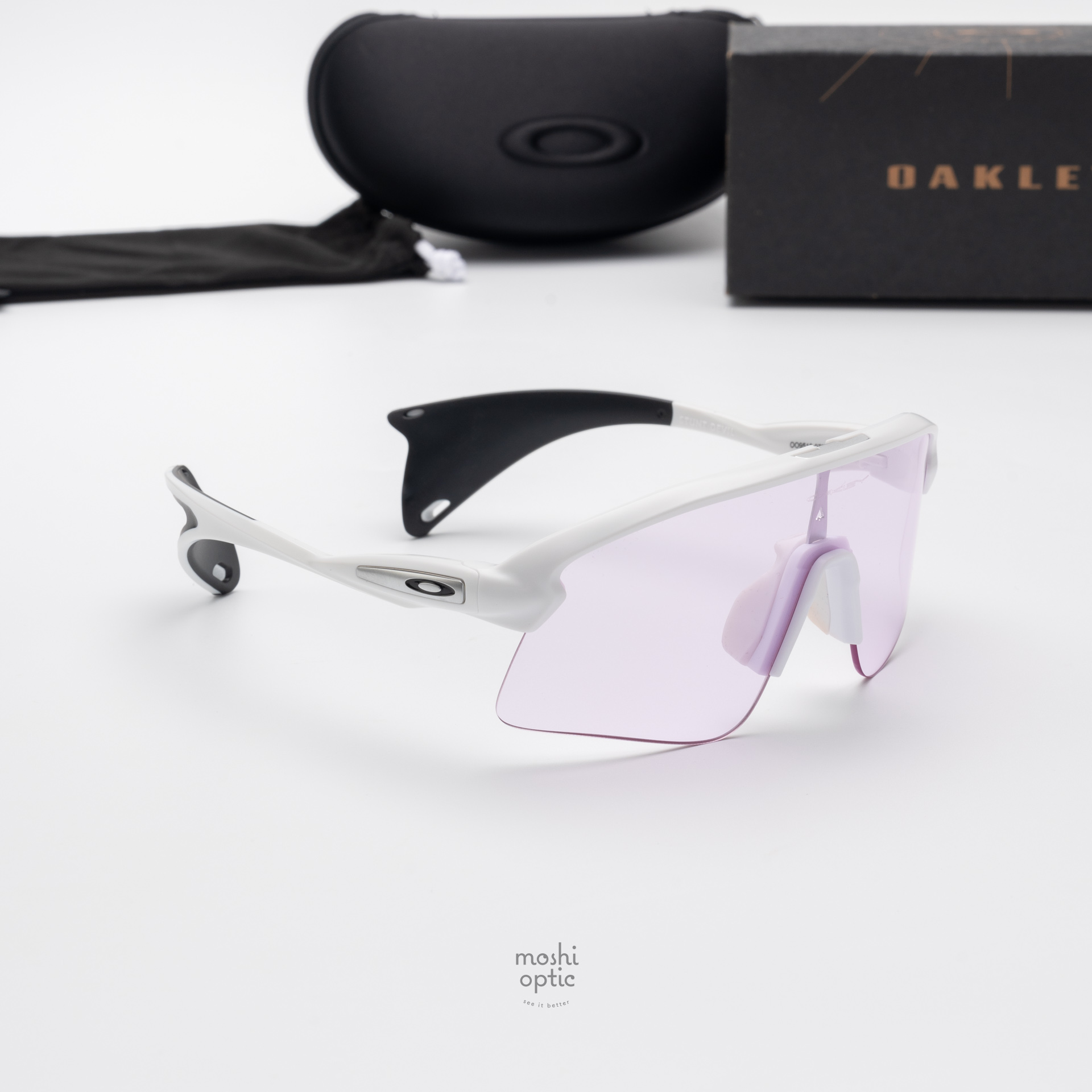 OAKLEY STUNT DEVIL S OO9518-07 Matte White Prizm Low Light