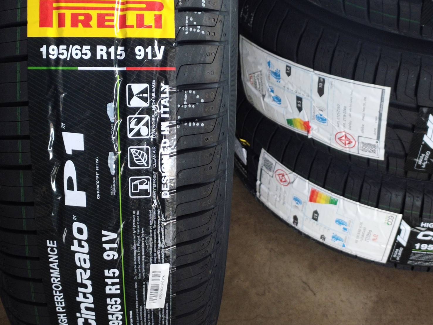 PIRELLI CINTURATO P1 195/65R15 91V MAXLOAD 615KG CHINA