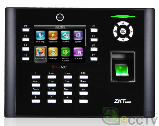 เครื่องสแกนลายนิ้วมือ ยี่ห้อ ZK Teco รุ่น l-Clock 680 Access Control