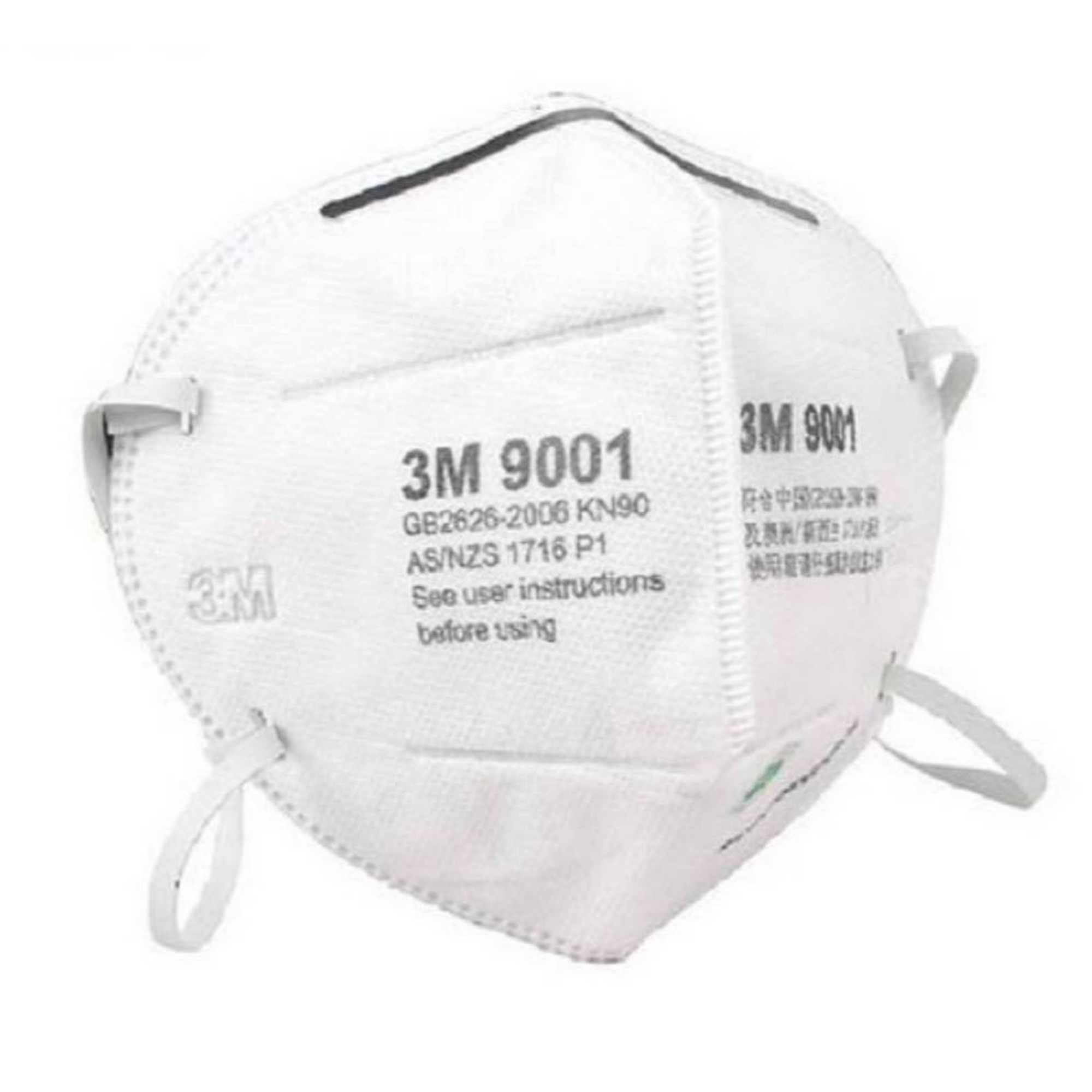 3M 9001 P1 มาตรฐาน N90 หน้ากาก ป้องกันฝุ่นละออง PM 2.5 (1กล่อง 25ชิ้น) สายคล้องหู