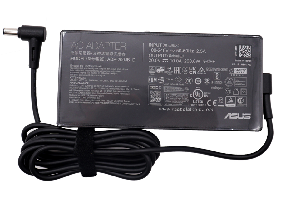 สายชาร์จ โน๊ตบุ๊ค Asus ADP-200JB D 200W หัว 6.0mm * 3.7mm ราคาพิเศษ Adapter Asus 200W ตรงรุ่น ตรงสเปค