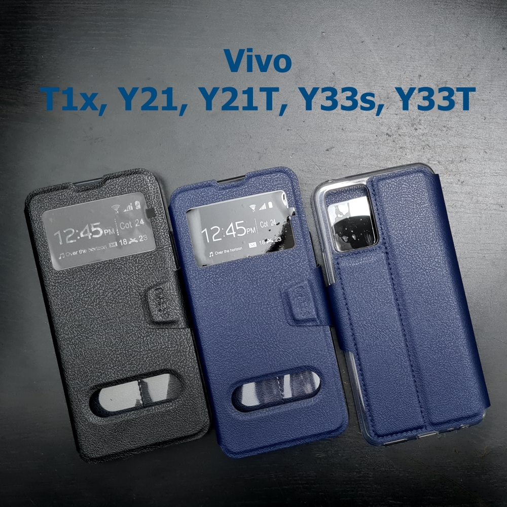 เคส Vivo T1x , Y21 , Y21T , Y33s , Y33T เคสฝาพับ วีโว่ โชว์เบอร์ ตั้งได้