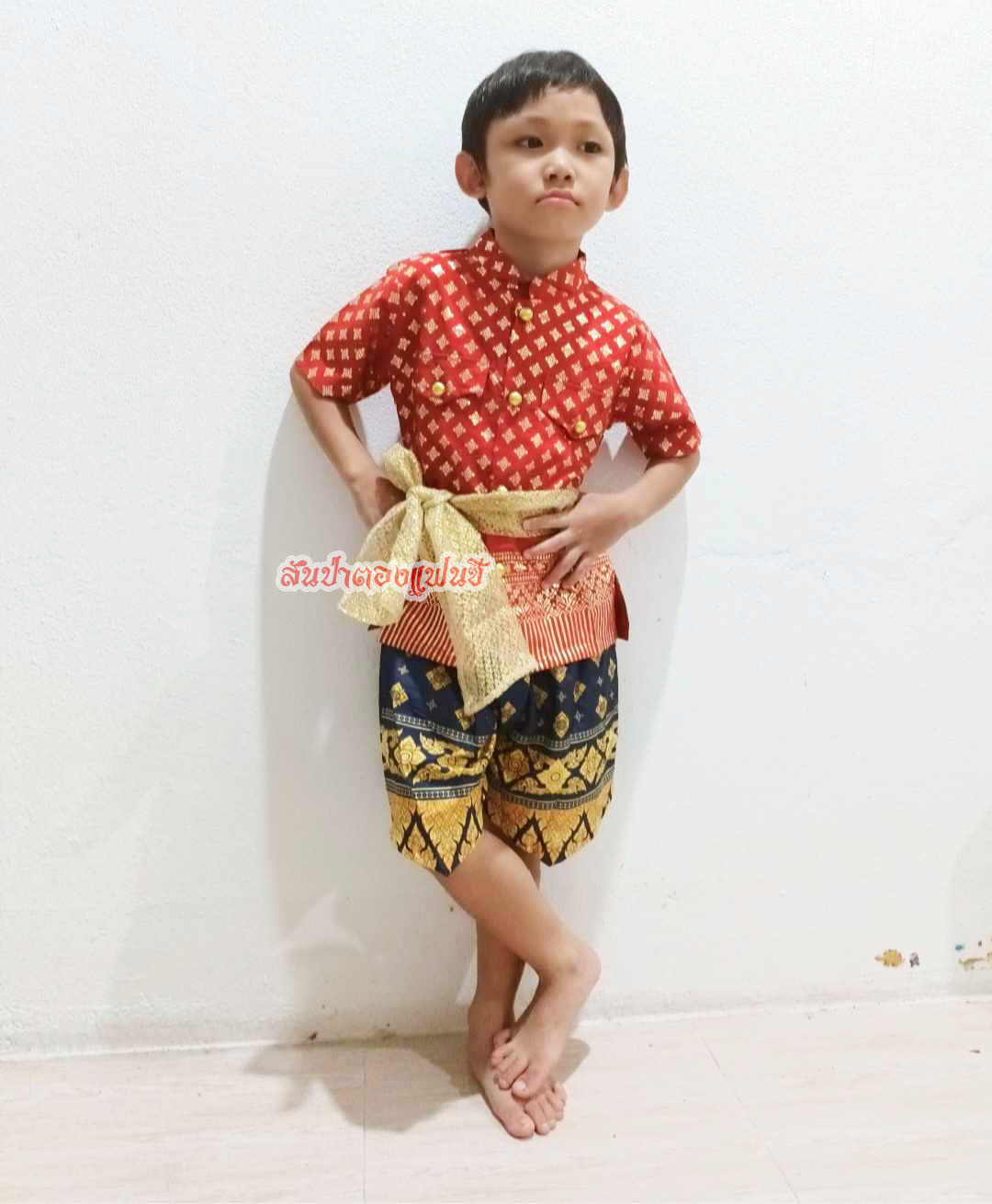 ชุดไทยเด็กผู้ชาย ชุดท่านขุน ขุนแผน ชุดพี่หมื่น ชุดไทยย้อนยุคเด็ก