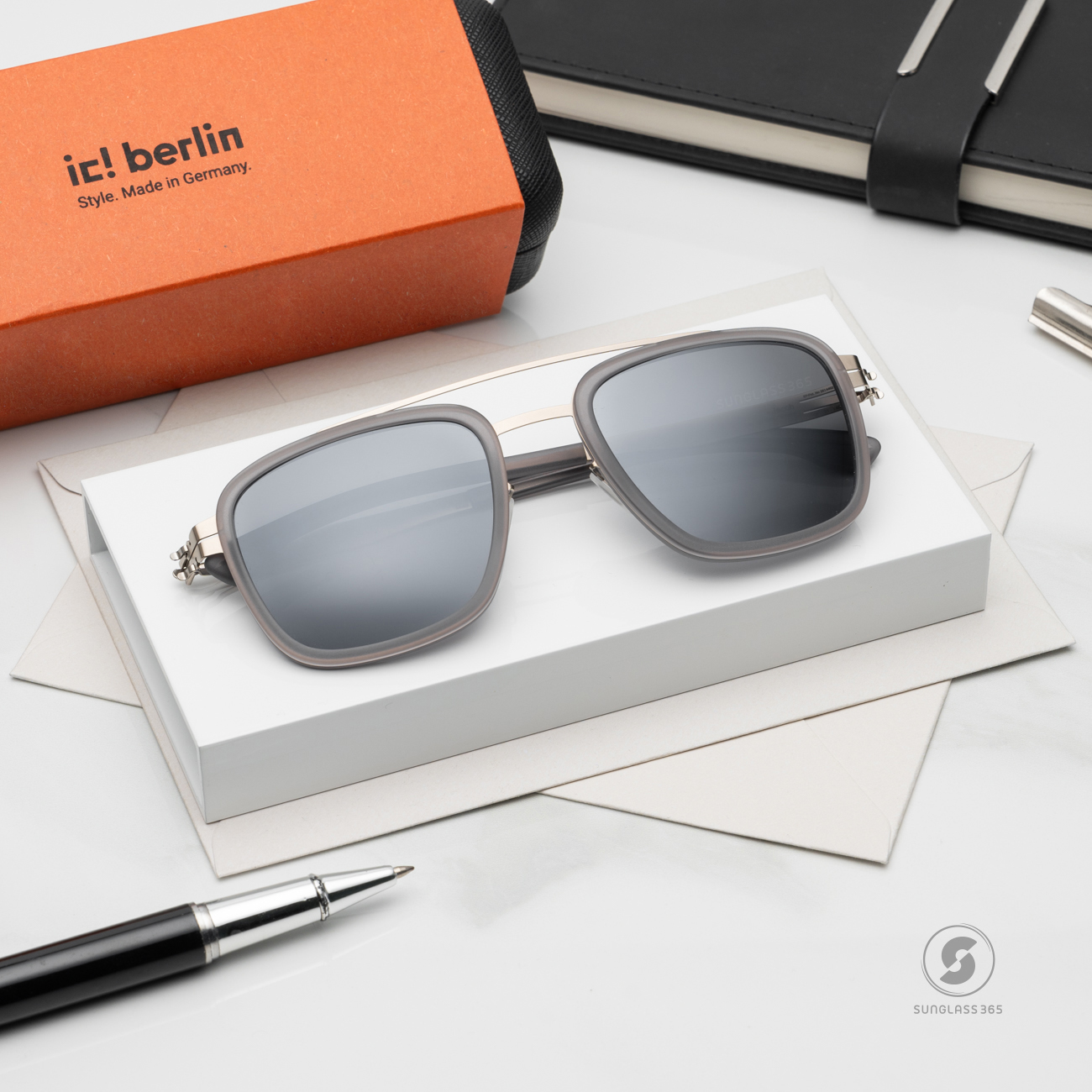 แว่นกันแดด IC BERLIN Jacob Grey HD Matte Bronze