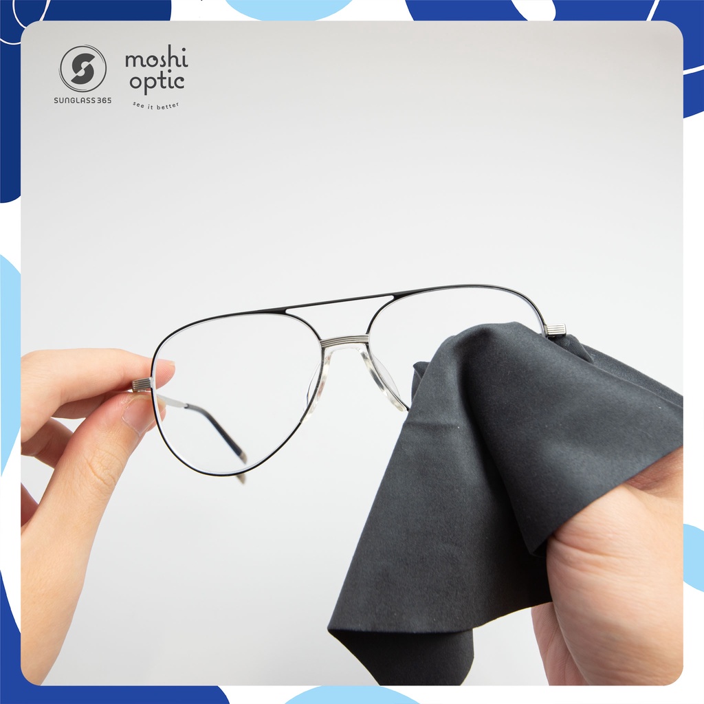 ผ้าเช็ดแว่นตาอย่างดี MOSHI OPTIC แท้ ผ้า MICRO FIBER NANO เนื้อละเอียด นุ่ม เช็ดแว่น เลนส์กล้อง คอมพิวเตอร์ มือถือ