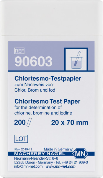 Chlortesmo 90603 กระดาษทดสอบคลอรีน(ทั้งหมด)