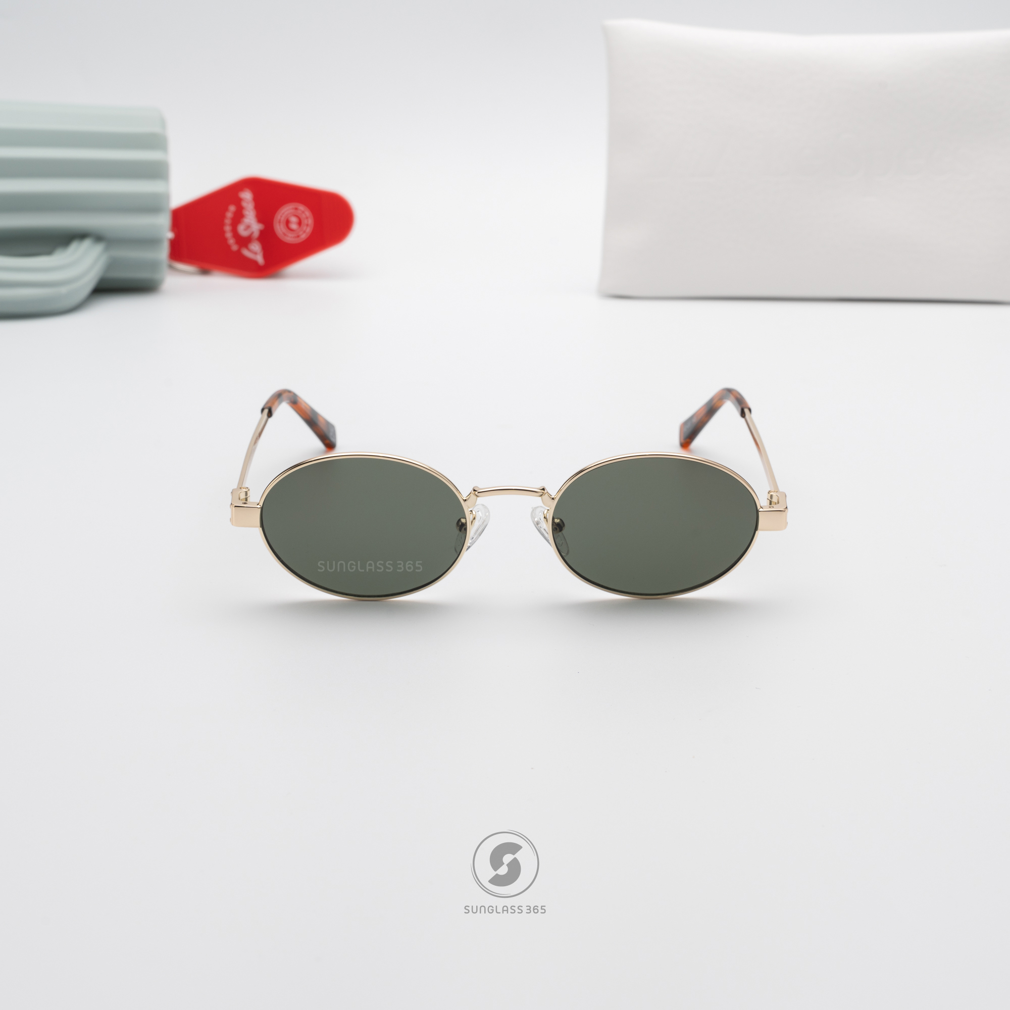แว่นกันแดด Le Specs LSP2452415 POSEIDON DEUX Gold - Khaki Mono